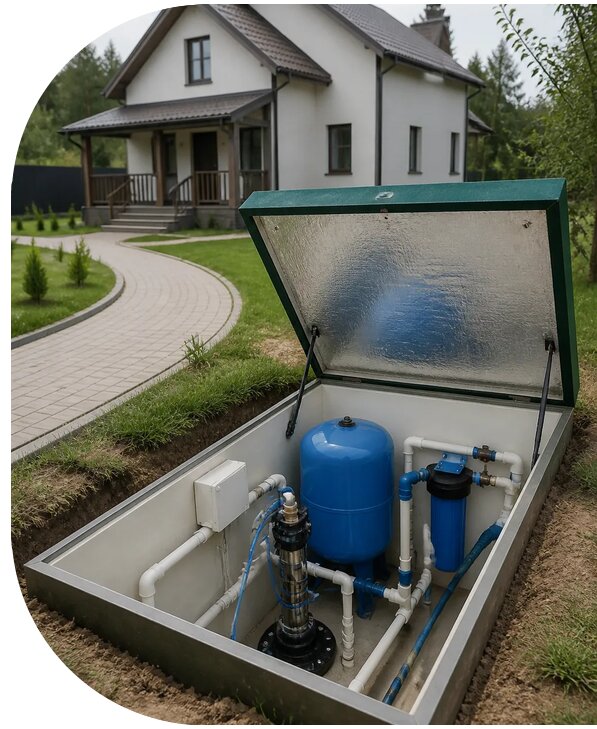 Автономное водоснабжение дома в Нальчике от 155445 р. | АПаруса-Нль